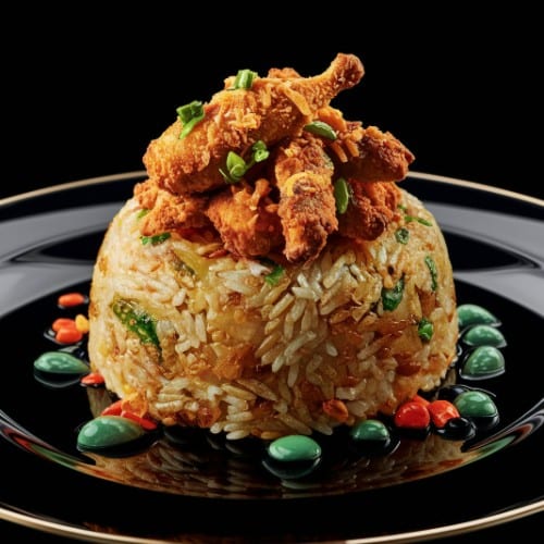 S9 Fried Chicken Wing W/ Fried Rice - Com Chien Chanh Ga.