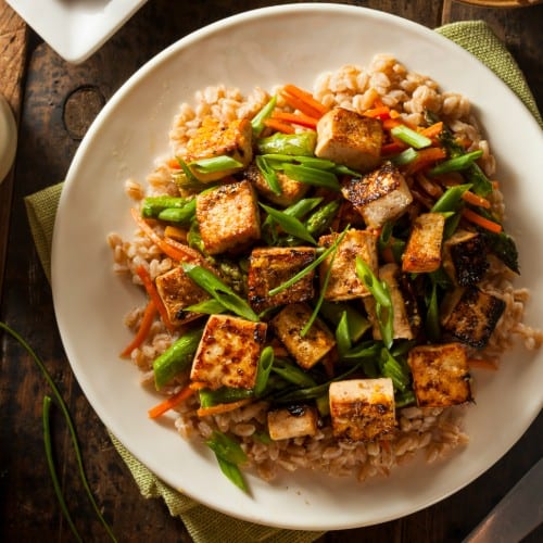 V6. Tofu Broken Rice - Com Dau Hu.